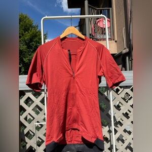Lululemon City to Summit Red Cycling zip up jersey